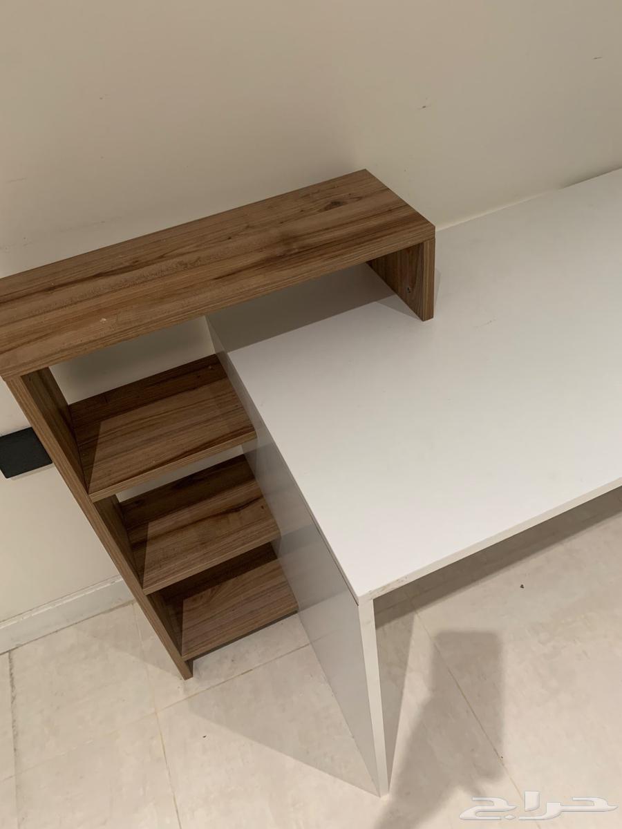 مكتب خشب مع ارفف مدمجة64231182353538111