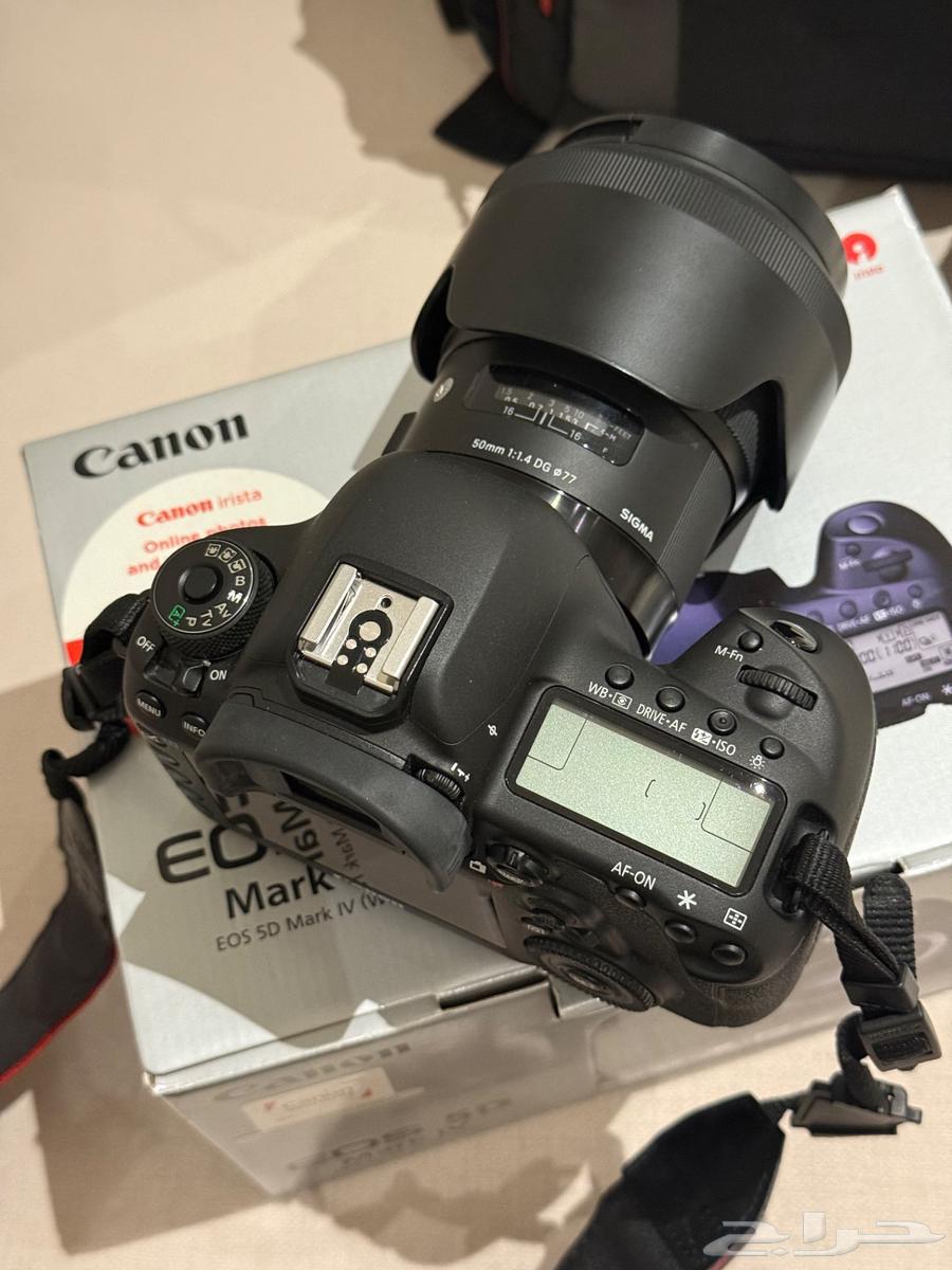 كاميرا كانون 5D iv   عدسة. سيجما 50mm 1.464229479587203112