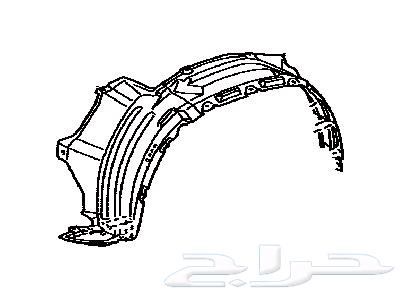 Front left fender liner for Lexus IS (2017-2020) agency64412923101825110