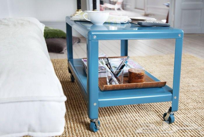 طاوله بعجلات زرقاء64242825888259111