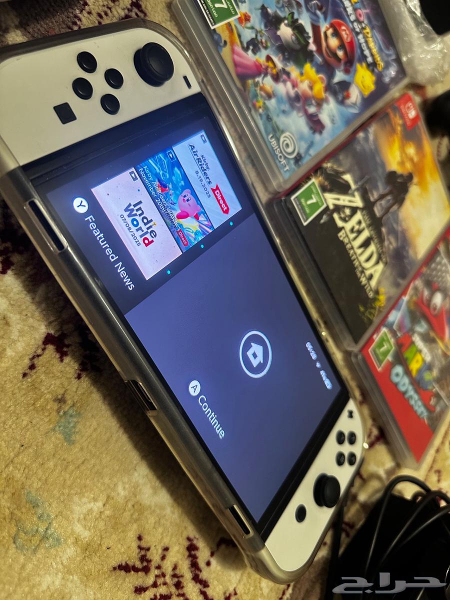 نينتندو سويتش اوليد نظيف مع ثلاث العاب اصلية64236087480833112