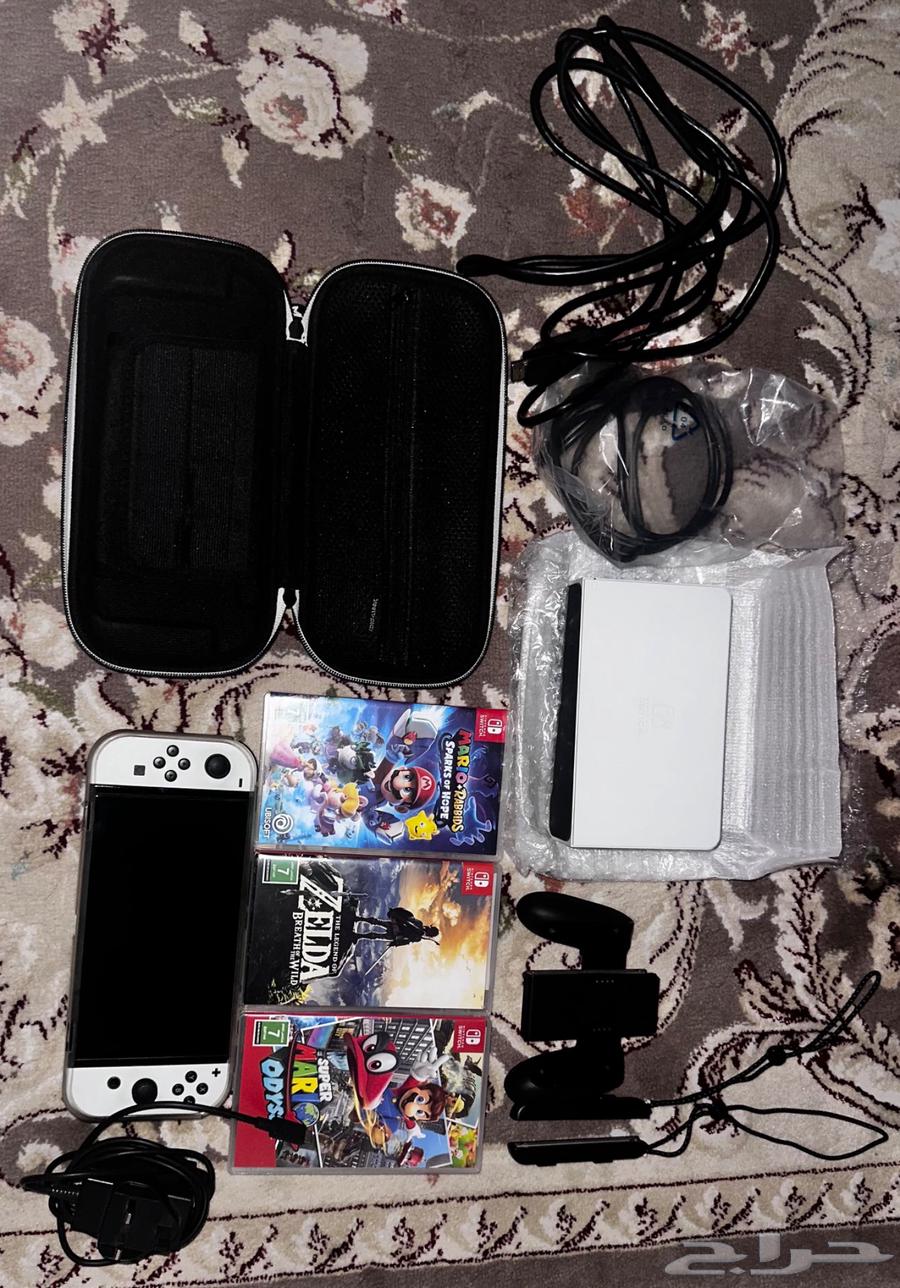 نينتندو سويتش اوليد نظيف مع ثلاث العاب اصلية64236087480833110