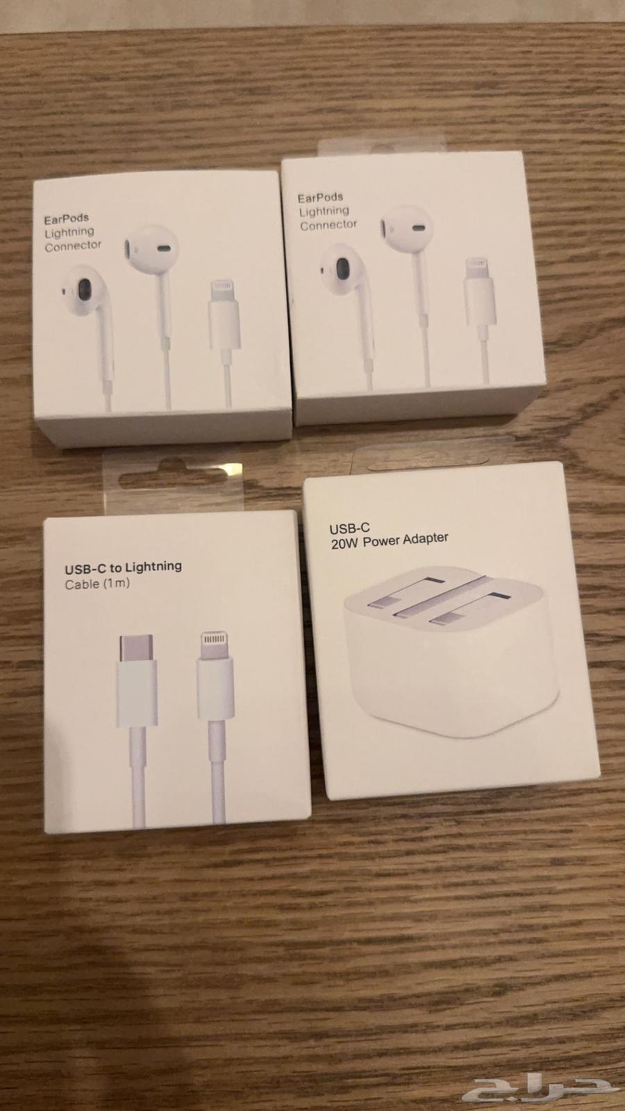 بكج ابل محول وكيبل جديدة سماعة ايفون جديدة درجة اولى64255392908035110