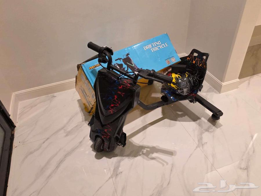 سكوترين درفت كهربائي ثلاثي  جديد استخدمته إلا 3 مرات بس64236670819971110