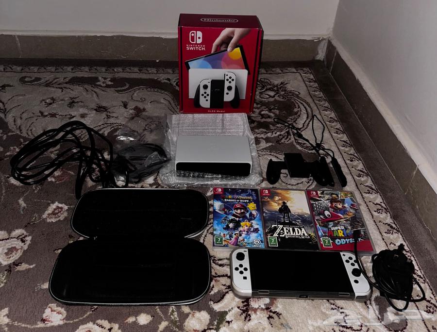 نينتندو سويتش اوليد نظيف مع ثلاث العاب اصلية64236087480833111