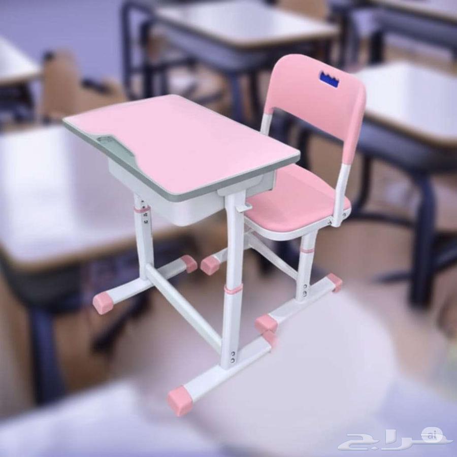 مكتب وكرسي دراسي للأطفال - لون ازرق لون وردي64244446817410110