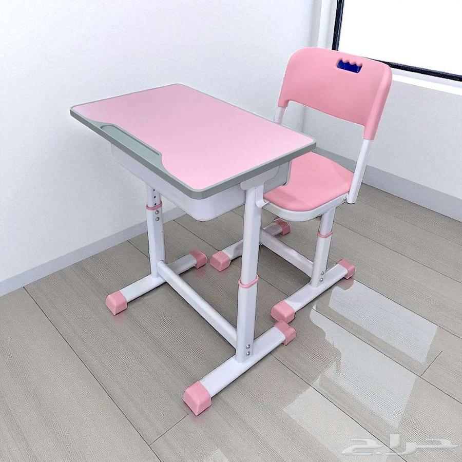 مكتب وكرسي دراسي للأطفال - لون ازرق لون وردي64244446817410113