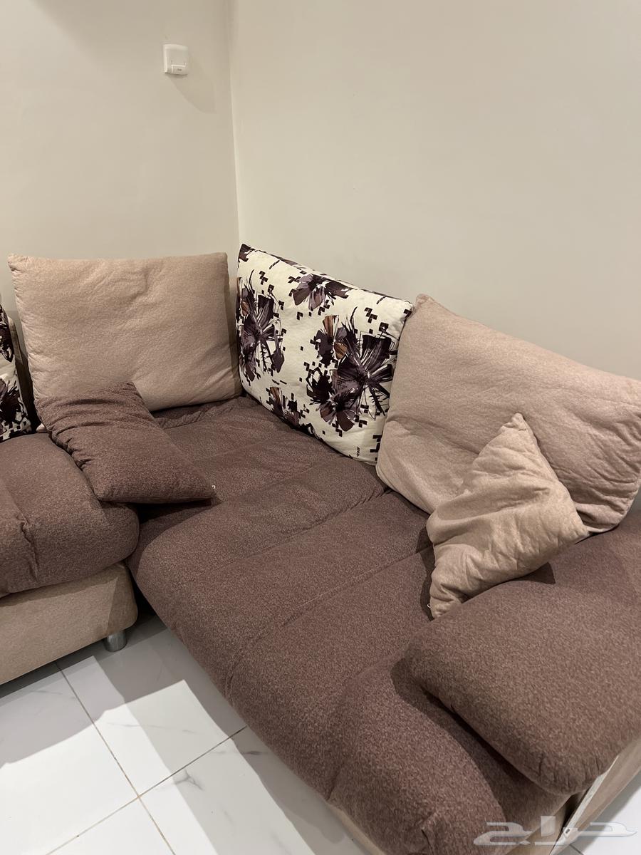 كنب تركي حرف L وغسالة شبه جديدة ودولاب64215173735171113