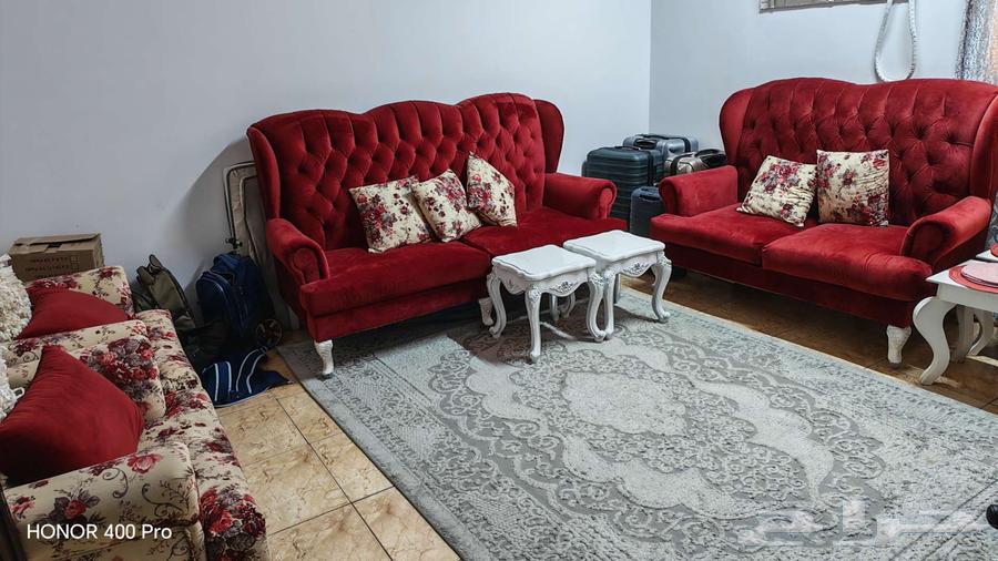 طقم كنب 7 مقاعد بحالة ممتازة للبيع64266501640065110