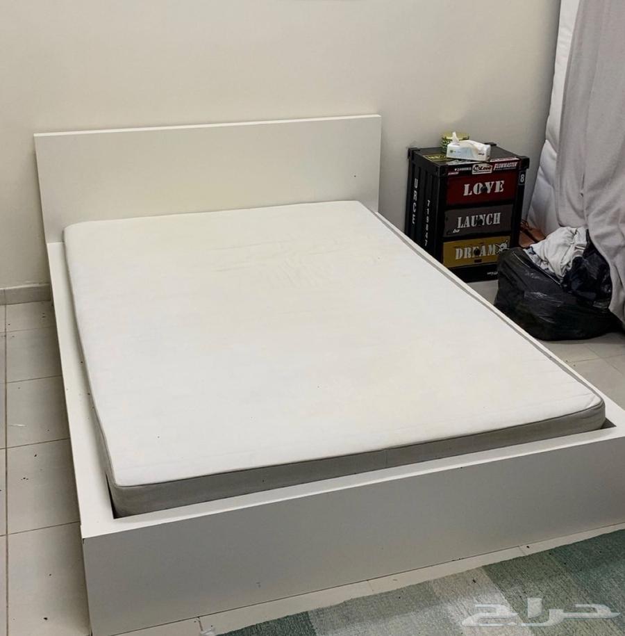 سرير ايكيا نفر ونص 160X 200 لون ابيض64265941023490110