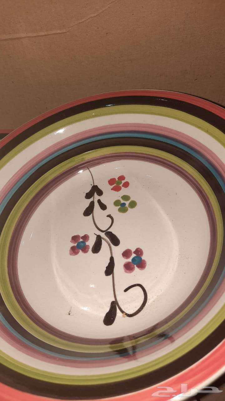 طقم صحون شبه جديد64622253414915113