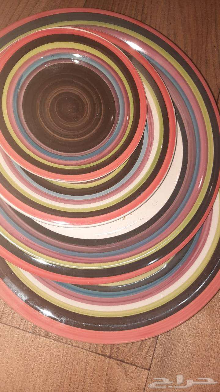 طقم صحون شبه جديد64622253414915114