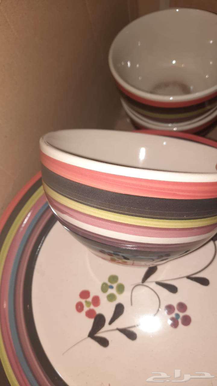 طقم صحون شبه جديد64622253414915112