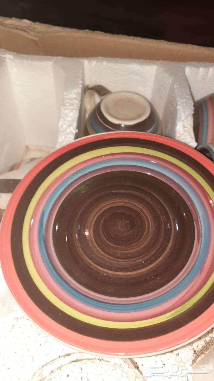 طقم صحون شبه جديد64622253414915111