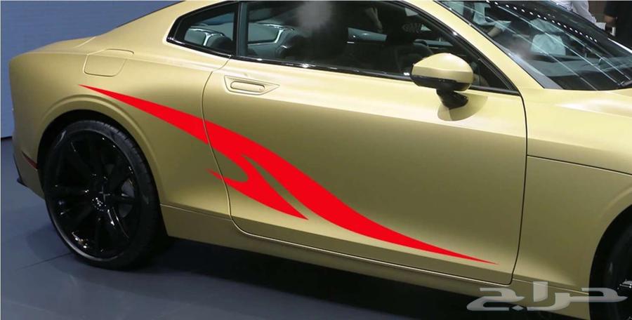 استيكر زينة ديكور PVC لجميع السيارات لون اسود 160 في 19 سم64440887469185110