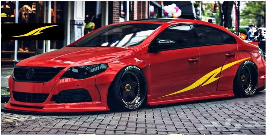 استيكر زينة ديكور PVC لجميع السيارات لون اسود 160 في 19 سم64440887469185112