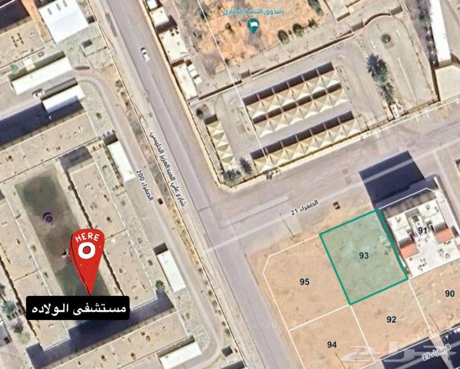 Residential land for sale in Al Hamra neighborhood, next to Al Walada Hospital636136007911711125