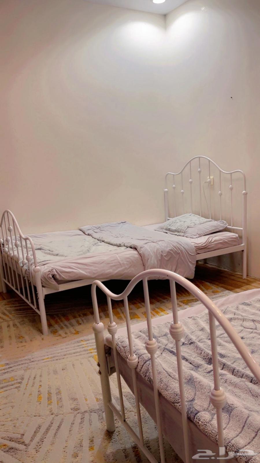 سراير حديد  نفر ونص  ابيض64326610035458111