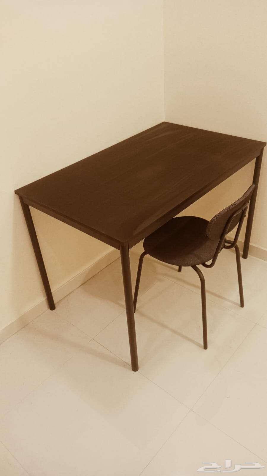 IKEA Wooden Table and Chair Only 200 SAR (Negotiable)64326878044545110
