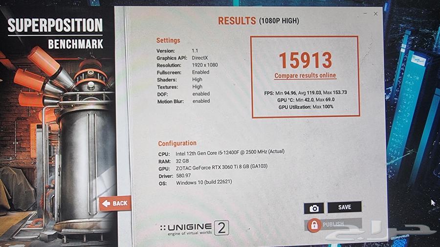 بي سي جيمنق قوي RTX 3060TI64236458921731114