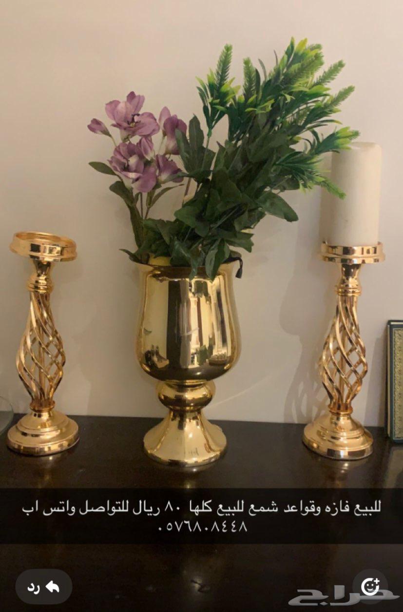 للبيع فاز وشمعدان من هون سنتر 80 ريال64348070554114110