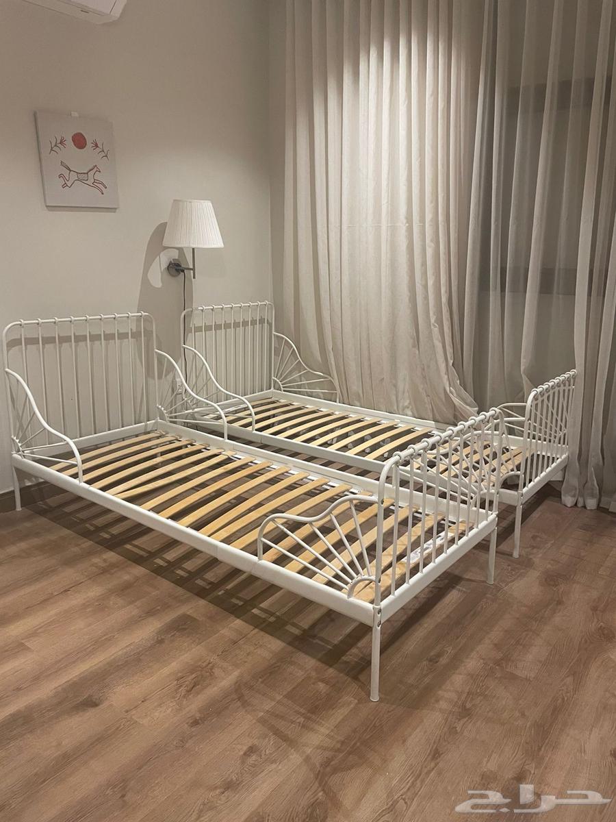 سرير ايكيا حديد قايل للتمديد مستعمل نظيف64263035132545111