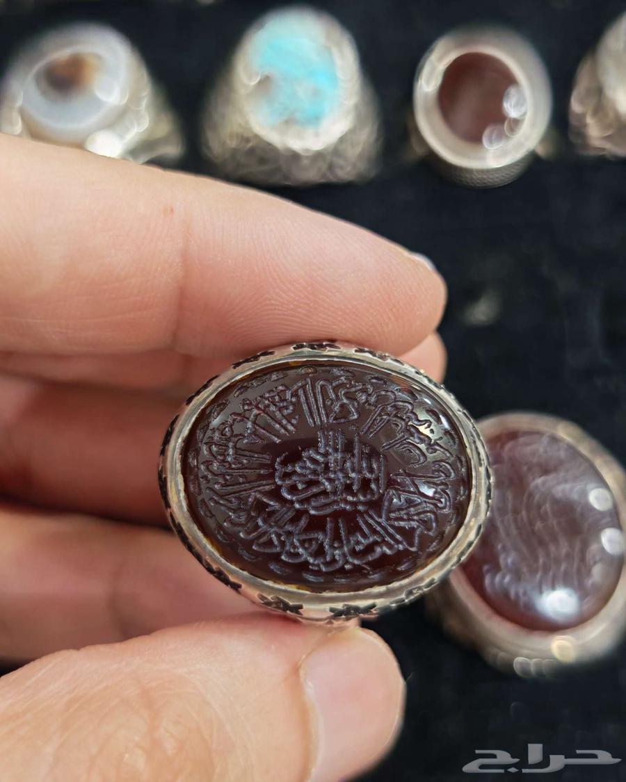 خاتم عقيق منقوش64366688218243114