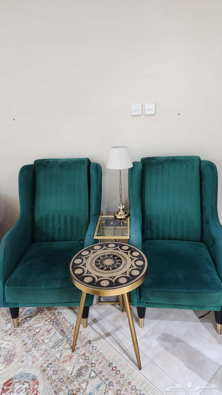 كنب مفرد أخضر شبه جديد للبيع64355713209601110