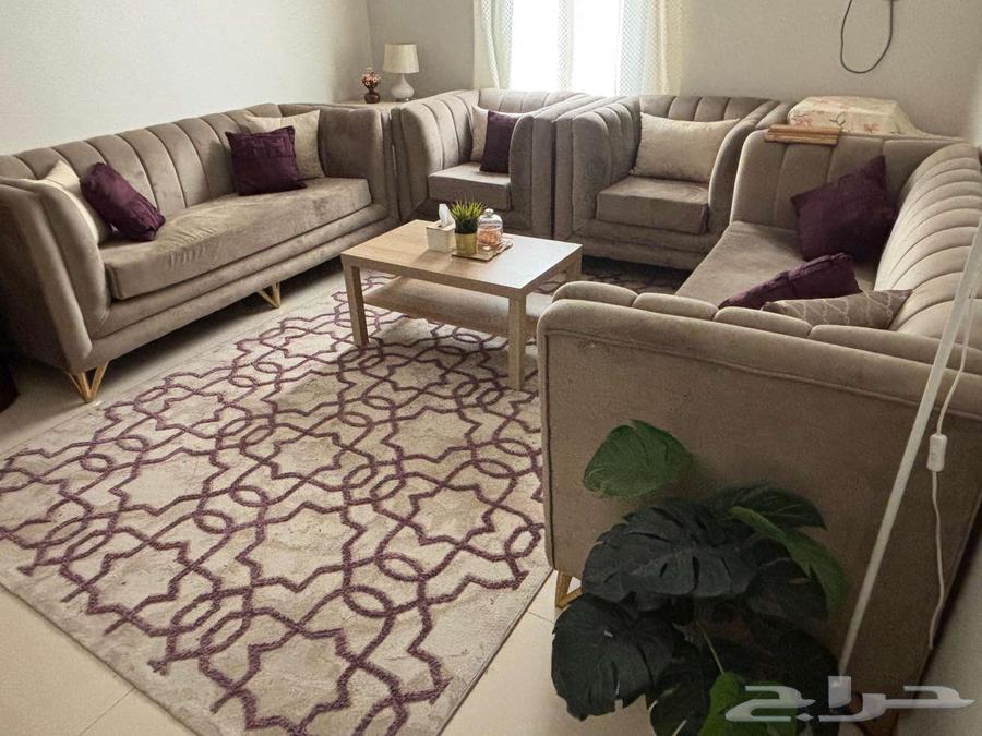 مجموعة أريكة بمقاعد لـ 8 أشخاص، رمادي زيتوني64354385084417111