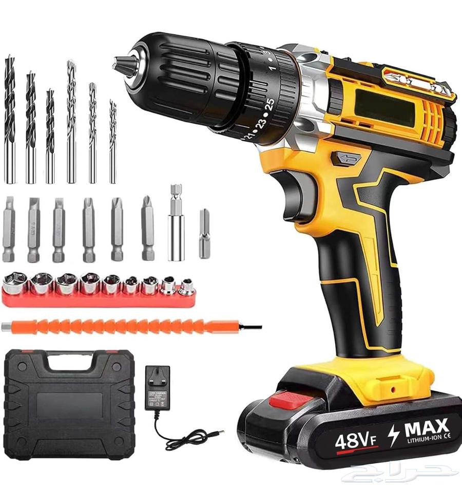 دريل شحن مجاني جديد 2 بطارية64508312790786110