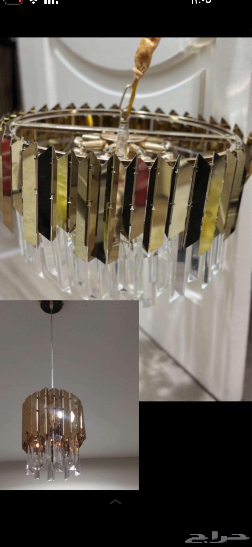 Medium-sized 8-bulb crystal chandelier set with two small bulbs64365659785345111