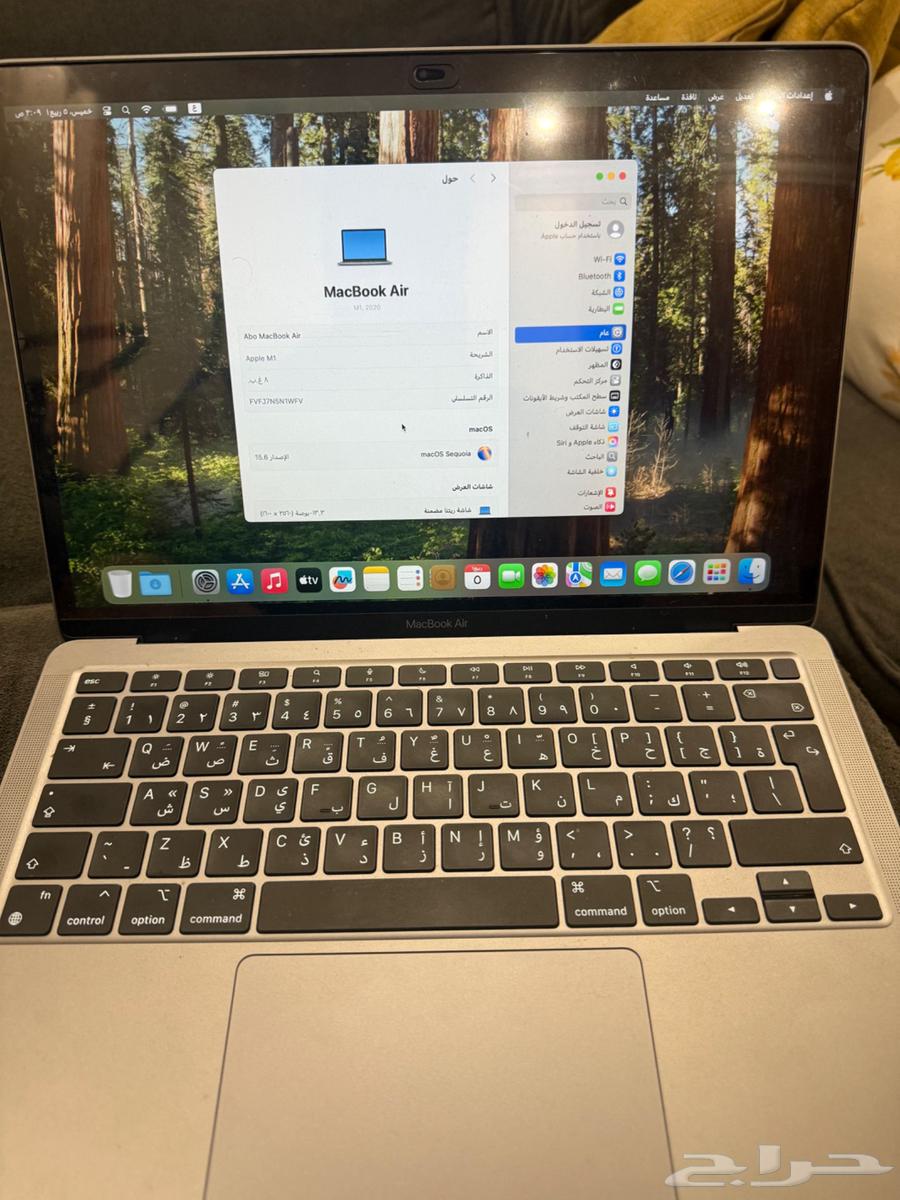 ماك بوك اير m1 نظيف جدا 256 قيقا64364218012546114