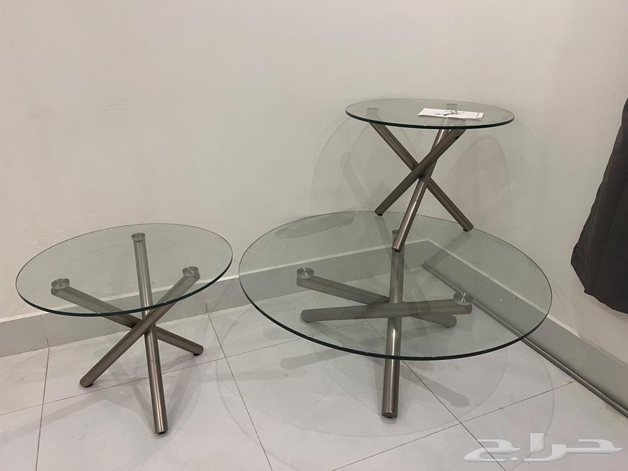 طقم طاولات وسط زجاج جوده عاليه64369528333827110