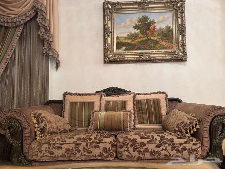 للبيع طقم كنب وستائر64372974993923111