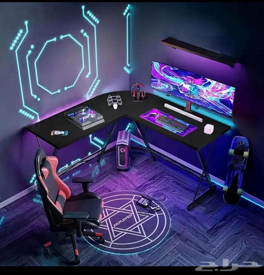 مكتب العاب عنصري على شكل حرف Lمع إطار معدني محطة64378149643266110