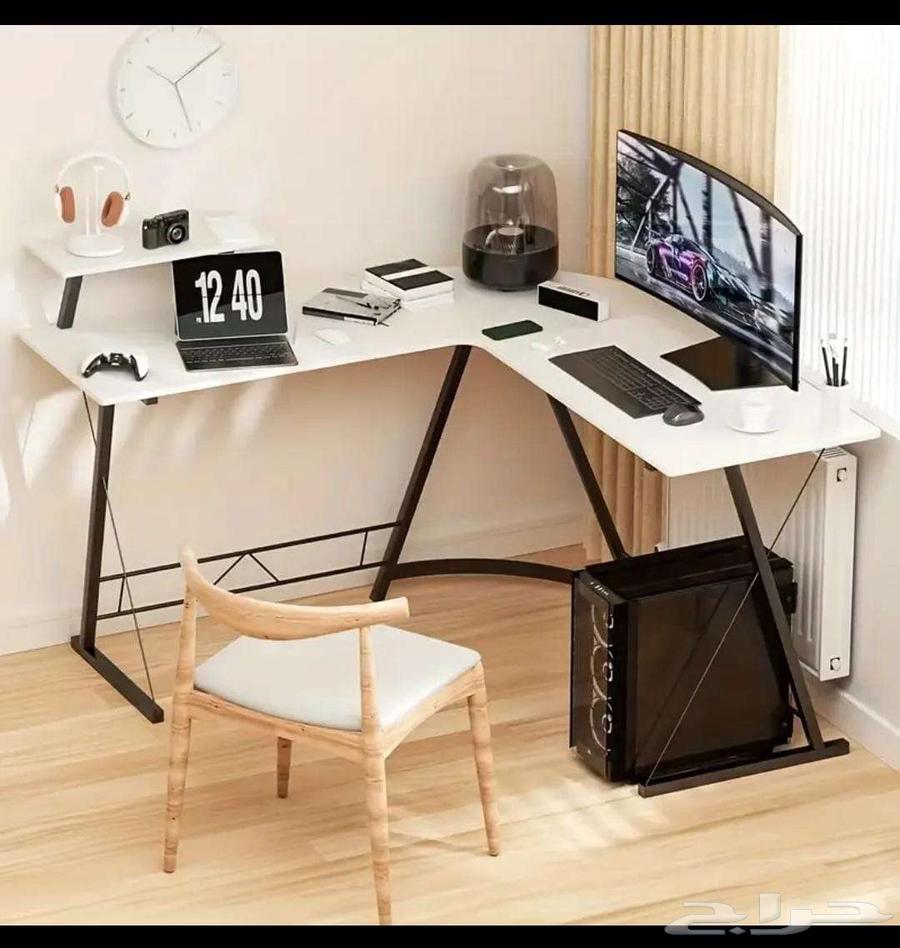 مكتب العاب عنصري على شكل حرف Lمع إطار معدني محطة64378149643266113