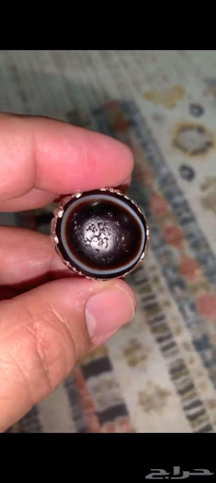 خاتم جزع بقراني حبشي تراث64391906937730110