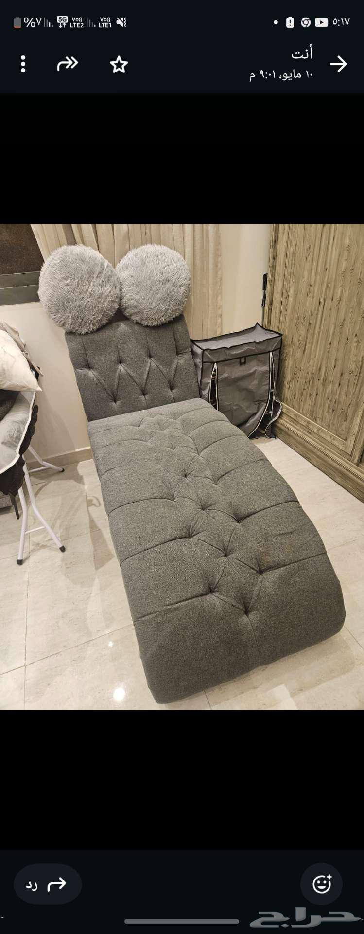 كنبه شازلون رمادي جديده64384328301953111
