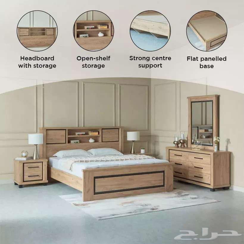 غرفة نوم فاخرة مكونة من 6 قطع   جديدة تماما   لم ت ستعمل64389004440705110