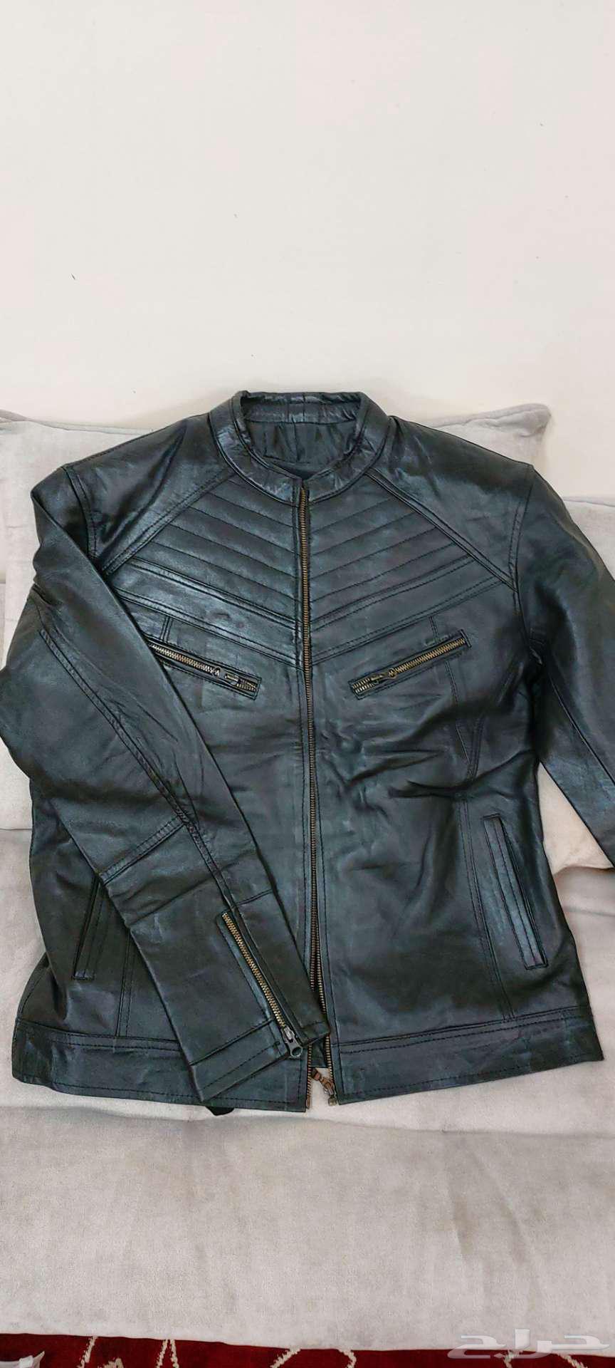 جاكيت رياضى رجالي جديد جلد اصلي مائه بالمائه64384745121027111