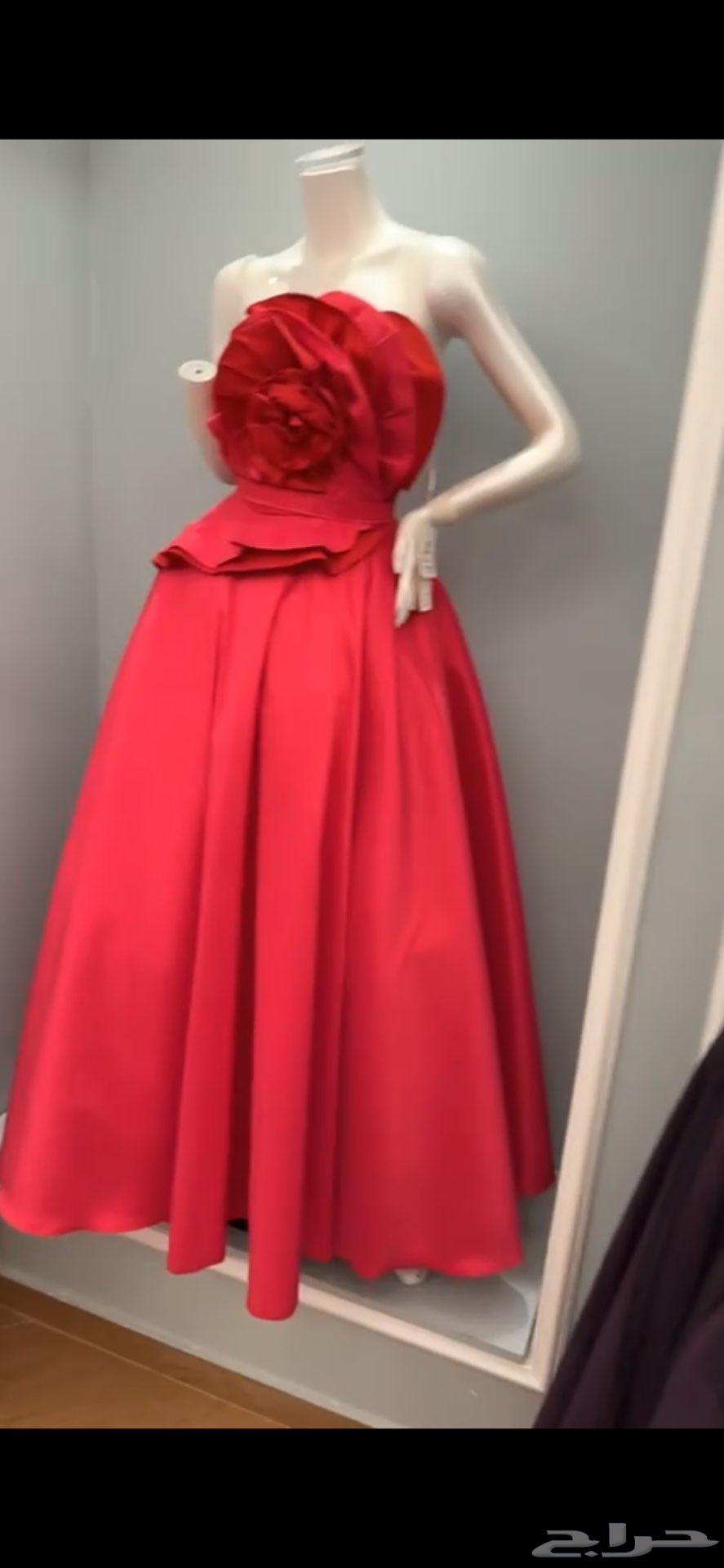فستان لونه احمر و وردي64386012014593110