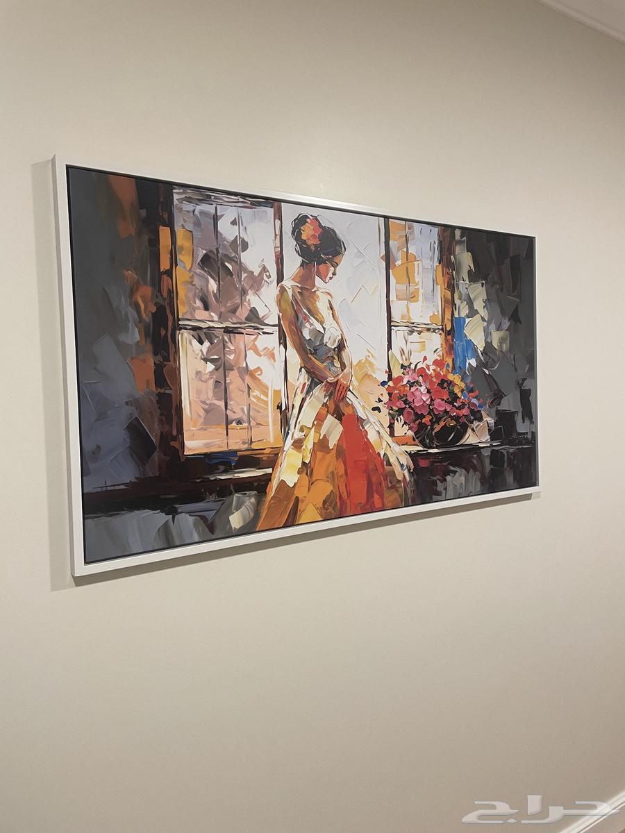 لوحة فنيه بإطار ابيض64387885351555110