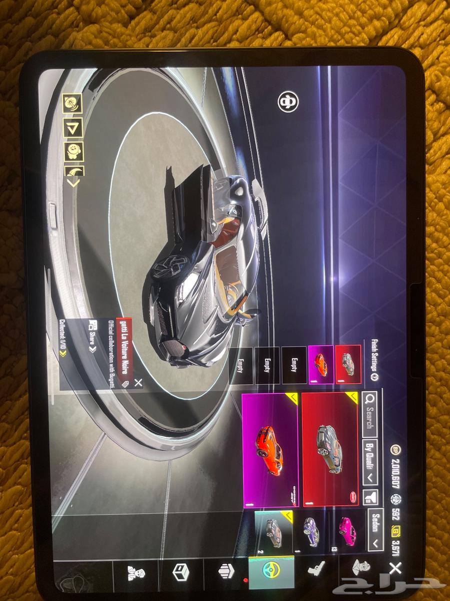 للبيع ايباد وسماعه وحساب ببجي64389059000834111