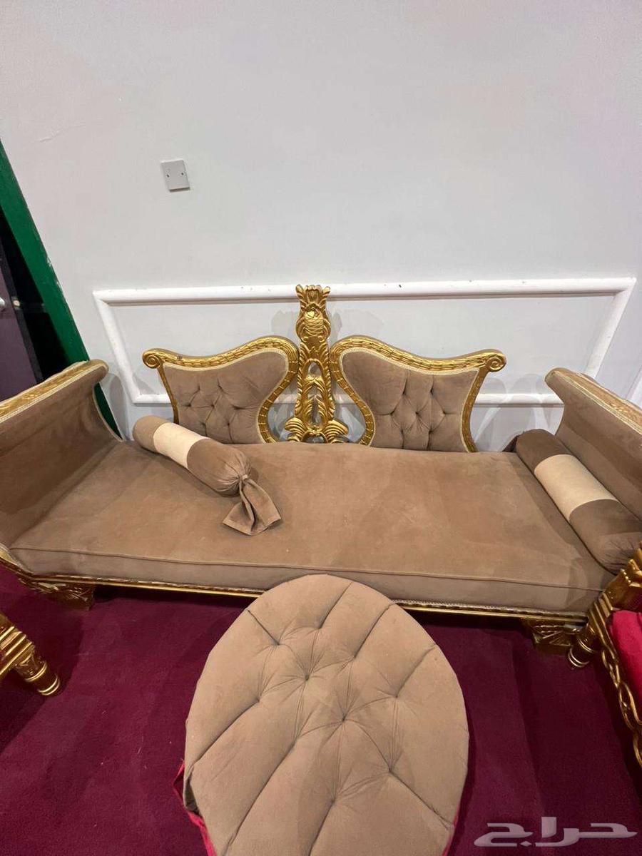 6-meter brown and red sofa set64389791652739112