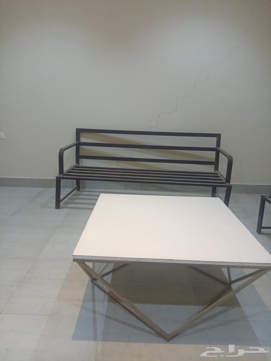 عدد 2 كراسي حديد جلسات خارجية مع طاولة64352106343938111