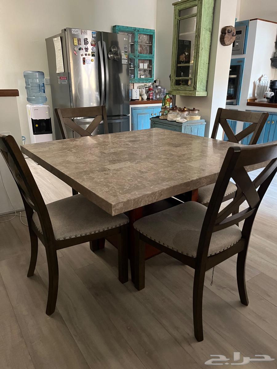 طاولة طعام 4 كراسي للبيع64380792390403110