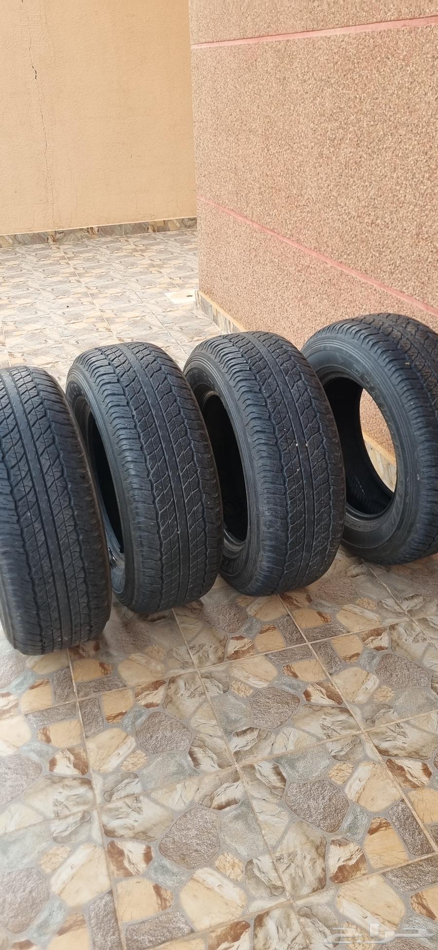 4 كفرات دنلوب نظاف اصليات 265 65 17 للجيوب64490289836418111