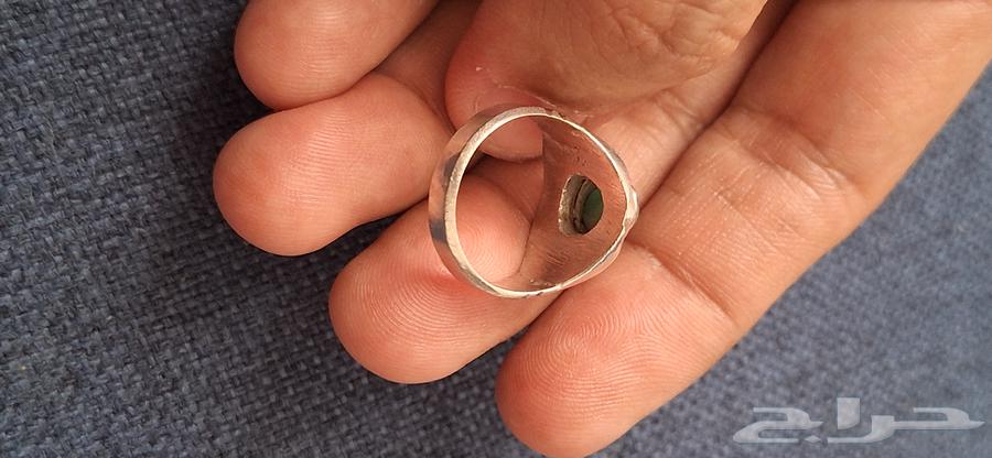 خواتم أثريه فضه زمرد طبيعي هندي64383802075138111