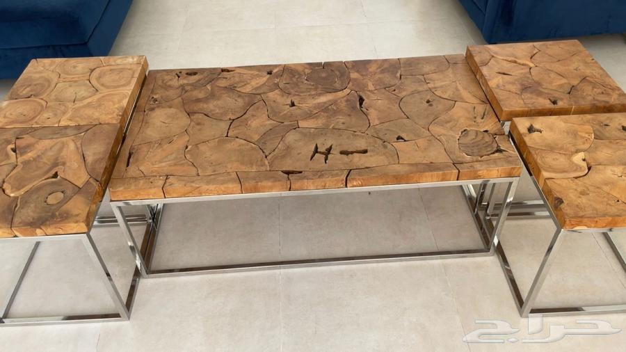 كنب امريكي من اشلي وطاولات خشبية64384465498755111