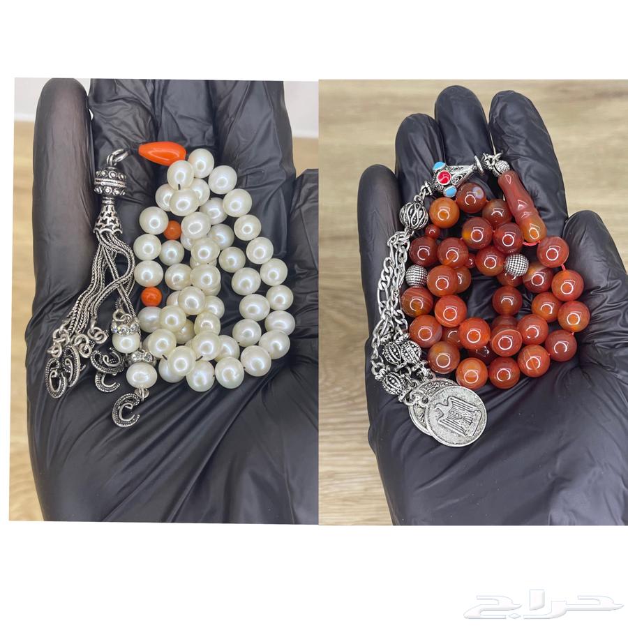 عرض مسباح لؤلؤ وعقيق طبيعي64379050310145110